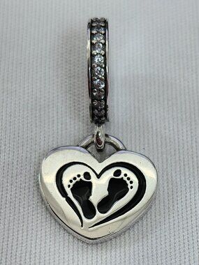 Pandora Footprint Dangle Charm in Franklin, TN Charm Pendant, S925 Silver